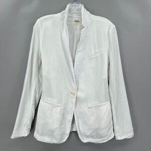 Hartford Alternative Classics Jacket Blazer Size 1 US 2-4 Linen White Unlined